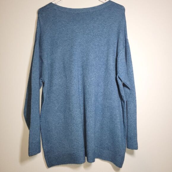Pure Jill Blue Alpaca Blend Pocket Sweater Large Petite - Picture 6 of 10
